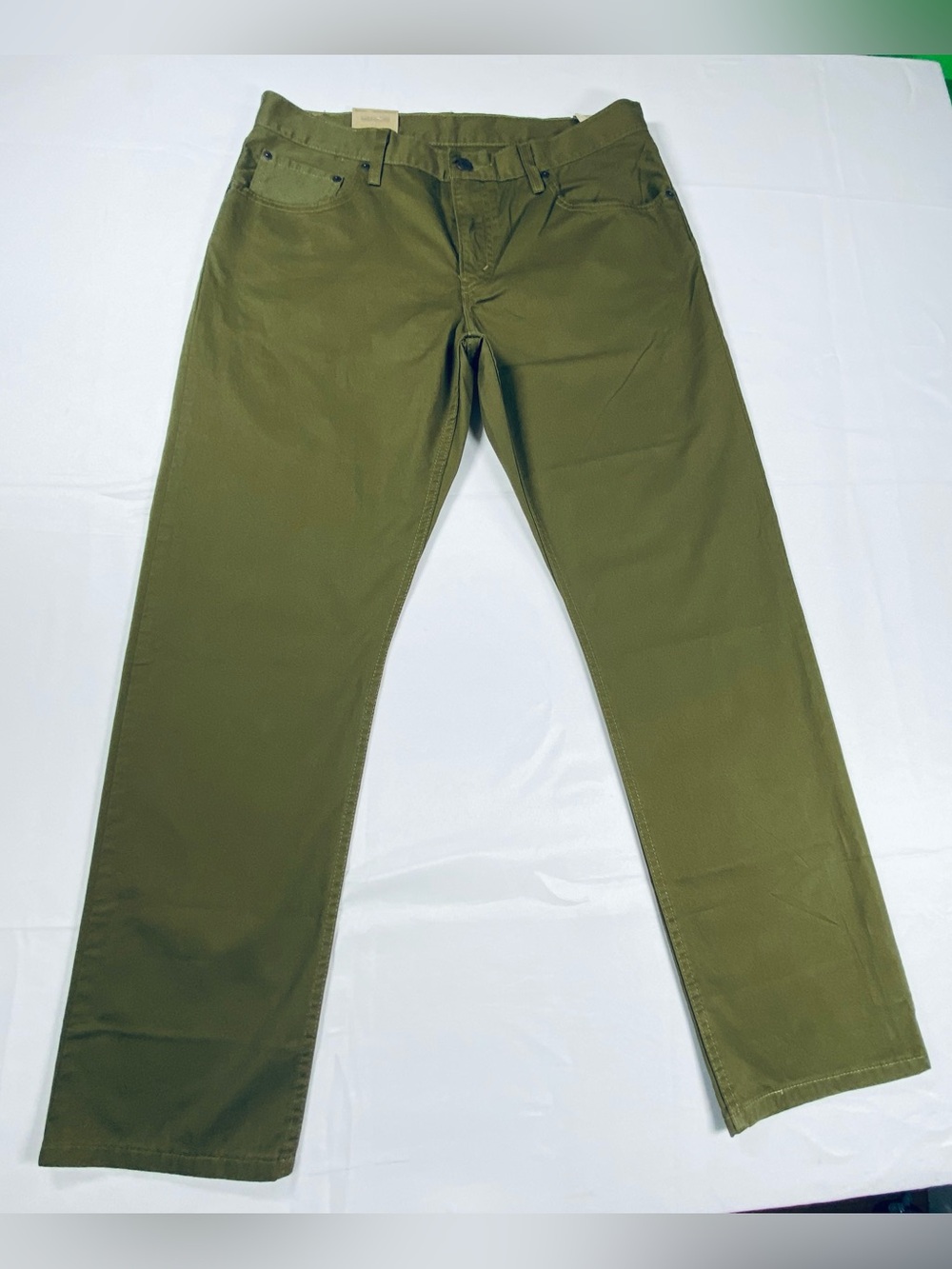 Levi’s Premium Middy Straight Womens Jeans 31x30 Olive Green Denim NWT